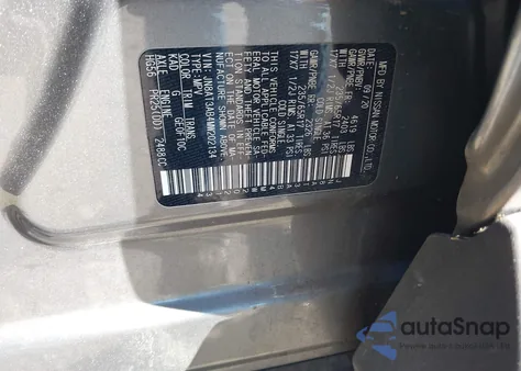 2021 Nissan Rogue S Intelligent Awd from USA, damaged, VIN JN8AT3AB4MW202134